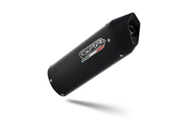 Scarico compatibile con Aprilia Mana 850 Gt 2007-2016, Furore Nero, Terminale di scarico semi-completo, omologato, con db killer estraibile e raccordo specifico