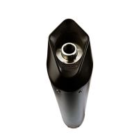 Scarico compatibile con Aprilia Leonardo 125 1996-2006, Furore Nero, Scarico completo racing, fornito con db killer estraibile e collettore, non conforme per uso stradale