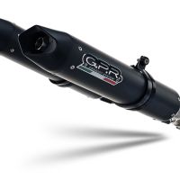 Scarico compatibile con Kawasaki Kfx 700 2004-2011, Furore Nero, Scarico completo omologato,fornito con due terminali, db killer estraibili e collettore