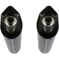 Scarico compatibile con Bmw R 1200 S 2006-2008, Furore Poppy, Coppia di terminali di scarico omologati, forniti con db killer removibili e raccordi specifici