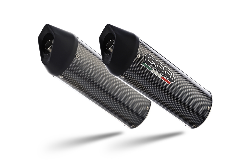 Scarico compatibile con Bmw R 1200 S 2006-2008, Furore Poppy, Coppia di terminali di scarico omologati, forniti con db killer removibili e raccordi specifici