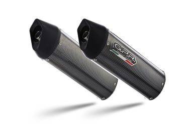 Scarico compatibile con Ducati Super Sport 800 Ss 2003-2007, Furore Poppy, Coppia di terminali di scarico omologati, forniti con db killer removibile, catalizzatori e raccordi specifici