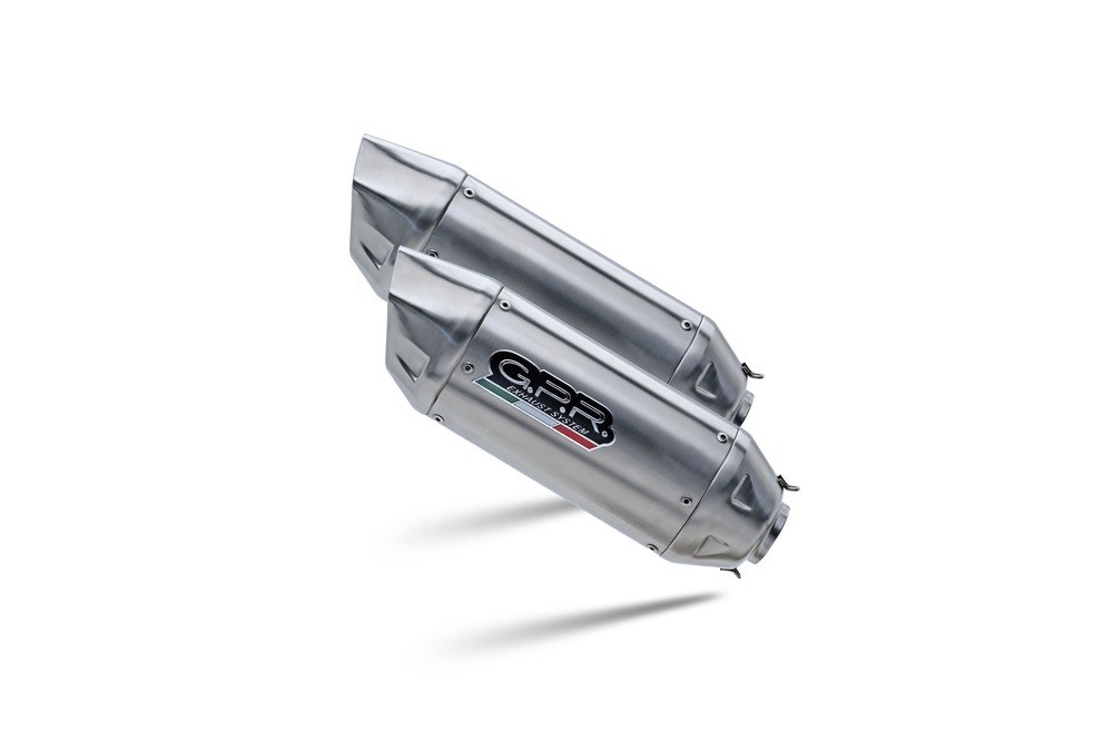 GPR exhaust compatible with  Ducati Multistrada 620 2005-2007, Furore-X Inox, Dual Homologated legal slip-on exhaust including removable db killers and link pipes 