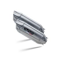 GPR exhaust compatible with  Ducati Multistrada 620 2005-2007, Furore-X Inox, Dual Homologated legal slip-on exhaust including removable db killers and link pipes 