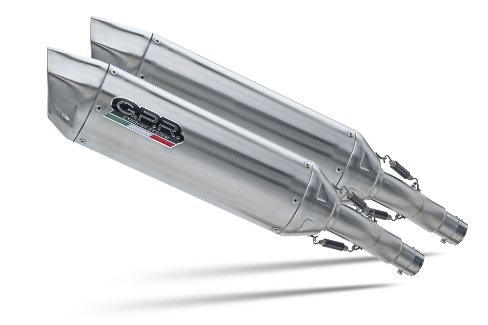 Scarico GPR compatibile con  Husqvarna TERRA - STRADA TR 650  2013-2015, Furore-X Inox, Coppia di terminali di scarico omologati, forniti con db killer removibili e raccordi specifici