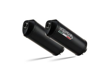 Scarico compatibile con Yamaha Bt Bulldog 1100 2002-2007, Ghisa , Coppia di terminali di scarico omologati, forniti con db killer removibili e raccordi specifici