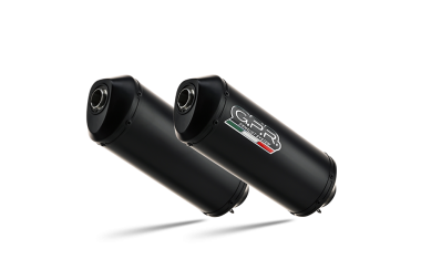 Scarico compatibile con Yamaha Bt Bulldog 1100 2002-2007, Ghisa , Coppia di terminali di scarico omologati, forniti con db killer removibili e raccordi specifici