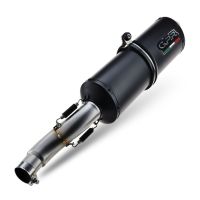 Exhaust compatible with Bmw R 1150 R 2000-2006, Ghisa , Homologated legal slip-on exhaust including removable db killer and link pipe 