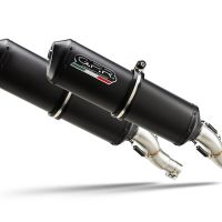 Exhaust compatible with Yamaha Bt Bulldog 1100 2002-2007, Ghisa , Dual Homologated legal slip-on exhaust including removable db killers and link pipes 