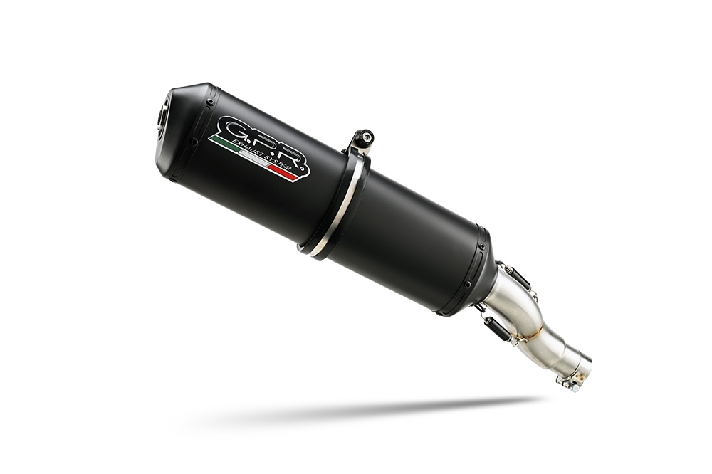 Scarico compatibile con Kawasaki Versys 650 2006-2014, Ghisa , Scarico omologato, silenziatore con db killer estraibile e raccordo specifico