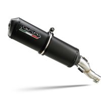 Scarico compatibile con Kawasaki Versys 650 2006-2014, Ghisa , Scarico omologato, silenziatore con db killer estraibile e raccordo specifico