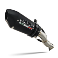 Scarico compatibile con Honda Hornet Cb 600 F 2007-2014, Gpe Ann. Black titanium, Scarico omologato, silenziatore con db killer estraibile e raccordo specifico