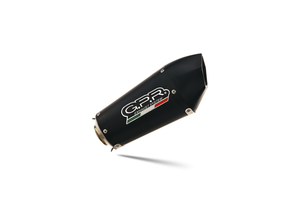 Scarico compatibile con Ducati Hypermotard 1100 -1100 Evo 2007-2012, Gpe Ann. Black titanium, Coppia di terminali di scarico omologati, forniti con db killer removibili e raccordi specifici