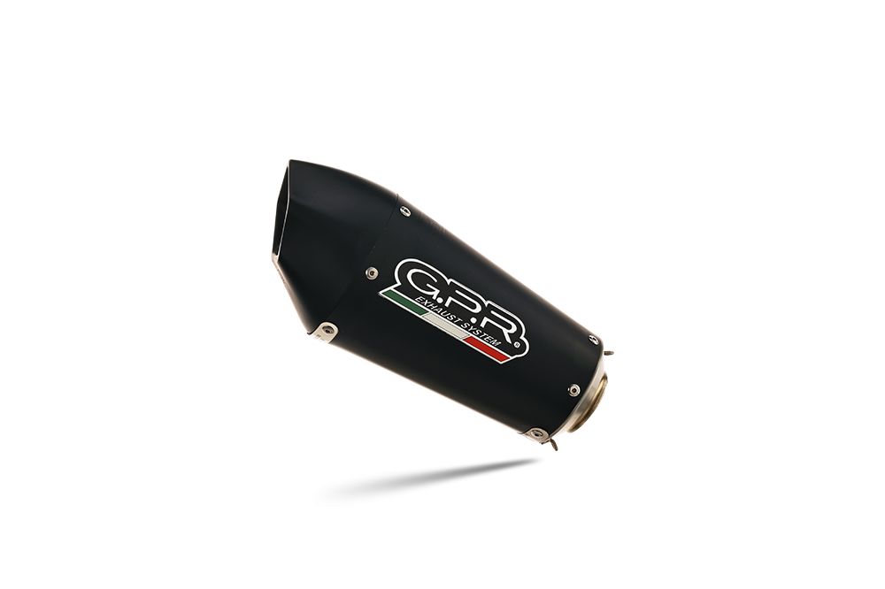 Scarico compatibile con Benelli Leoncino 500 Trail 2017-2024, Gpe Ann. Black titanium, Scarico omologato, silenziatore con db killer estraibile e raccordo specifico