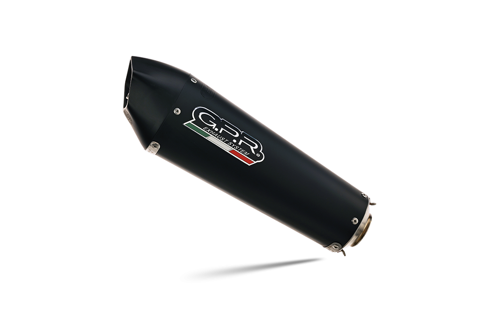 Scarico compatibile con Ktm Adventure 790 2018-2020, GP Evo4 Black Titanium, Scarico omologato, silenziatore con db killer estraibile e raccordo specifico