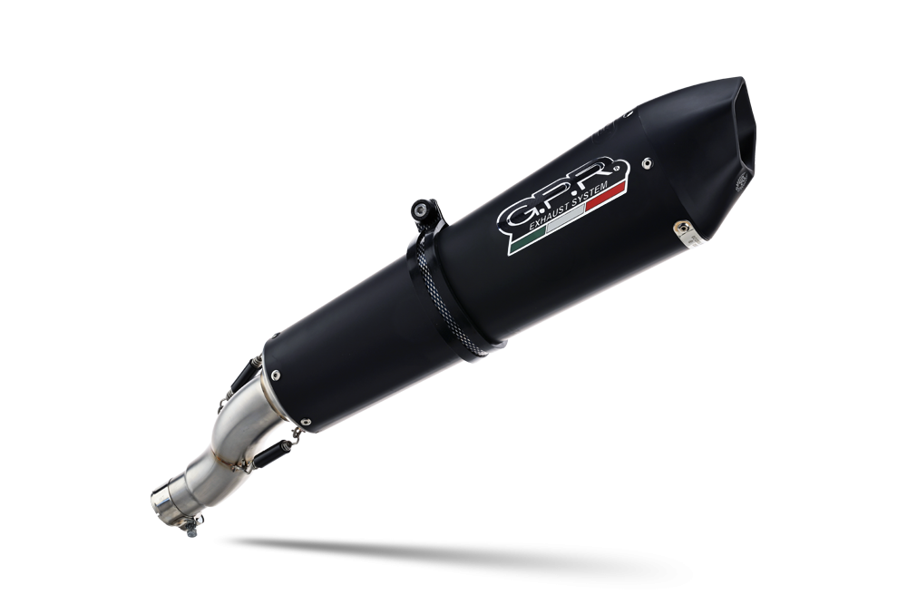 Scarico compatibile con Gilera Gp 800 2008-2013, Gpe Ann. Black titanium, Scarico semi-completo omologato,fornito con db killer estraibile,catalizzatore e collettore