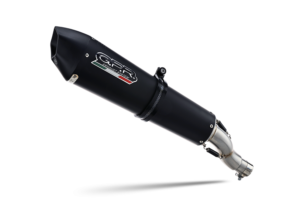 Exhaust compatible with Can Am Spyder 1000 Rs -RSs 2013-2016, Gpe Ann. Black titanium, Homologated legal slip-on exhaust including removable db killer, link pipe and catalyst 