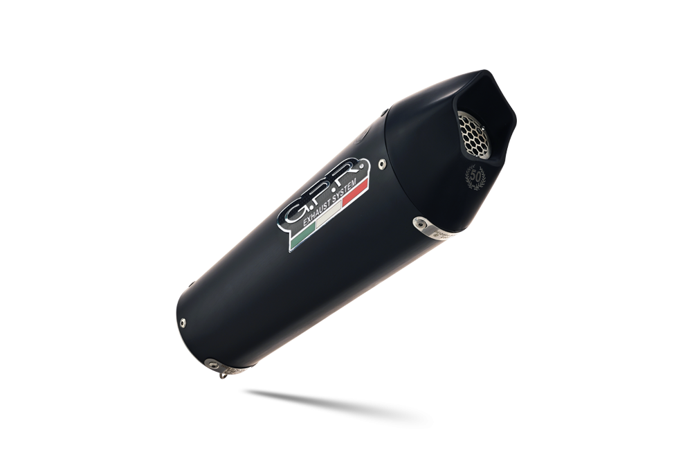 Exhaust compatible with Ktm Enduro 690 R 2019-2020, GP Evo4 Black Titanium, Homologated legal slip-on exhaust including removable db killer, link pipe and catalyst 