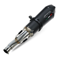 Scarico compatibile con Ducati Hypermotard 1100 -1100 Evo 2007-2012, Gpe Ann. Black titanium, Coppia di terminali di scarico omologati, forniti con db killer removibili e raccordi specifici