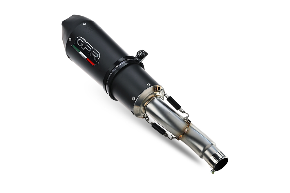 GPR escape compatível com ApriliaRS 45720242025New Gpe Black titaniumScarico completo omologato,fornito con db killer estraibile,catalizzatore e collettore