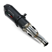 Scarico compatibile con Suzuki V-Strom 650 2021-2025, GP Evo4 Black Titanium, Scarico semi-completo omologato,fornito con db killer estraibile,catalizzatore e collettore