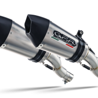 Scarico compatibile con Kawasaki Z 1000 2010-2013, Gpe Ann. titanium, Coppia di terminali di scarico omologati, forniti con db killer removibili e raccordi specifici