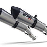 Scarico compatibile con Ducati Monster 1100 2009-2010, Gpe Ann. titanium, Coppia di terminali di scarico omologati, forniti con db killer removibili e raccordi specifici