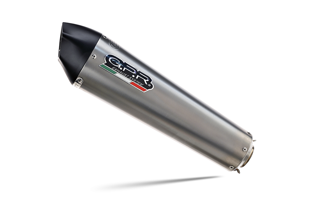 Scarico compatibile con Suzuki V-Strom DL650 2004-2011, Gpe Ann. titanium, Terminale di scarico semi-completo, omologato, con db killer estraibile e raccordo specifico