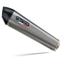 Scarico compatibile con Suzuki V-Strom DL650 2004-2011, Gpe Ann. titanium, Terminale di scarico semi-completo, omologato, con db killer estraibile e raccordo specifico
