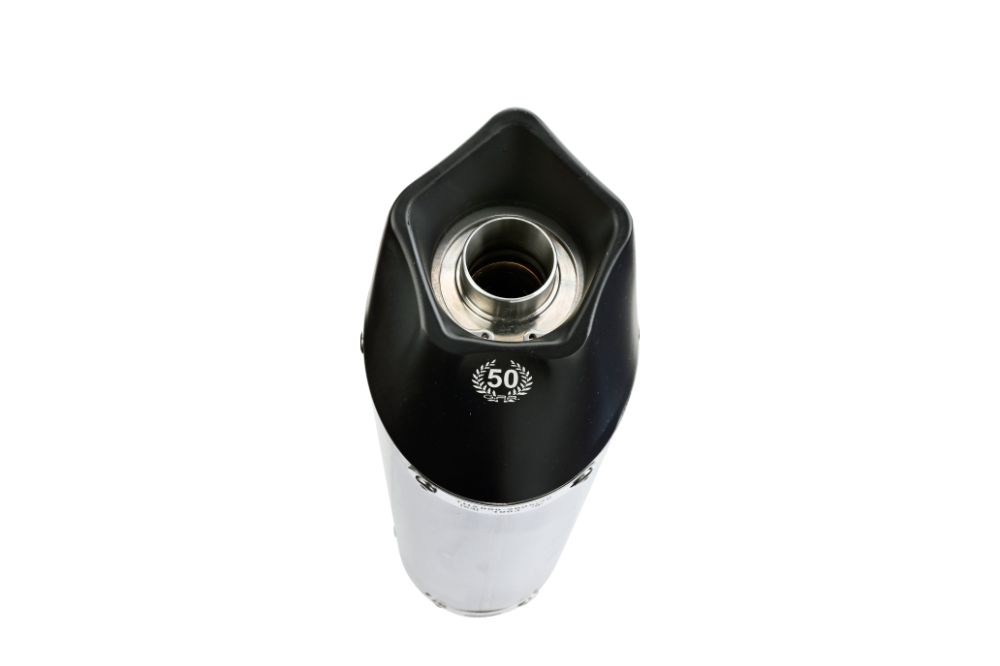 Scarico compatibile con Suzuki V-Strom DL650 2004-2011, Gpe Ann. titanium, Terminale di scarico semi-completo, omologato, con db killer estraibile e raccordo specifico