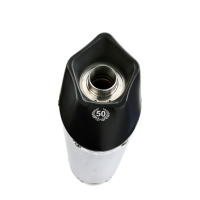 Scarico compatibile con Suzuki V-Strom DL650 2004-2011, Gpe Ann. titanium, Terminale di scarico semi-completo, omologato, con db killer estraibile e raccordo specifico