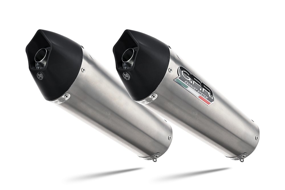Scarico compatibile con Honda Cbr1100XX Superblackbird - X Eleven 1997-2006, Gpe Ann. titanium, Coppia di terminali di scarico omologati, forniti con db killer removibili e raccordi specifici