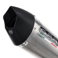Exhaust compatible with Suzuki Gsx-R 600 L1 L7 2011-2017, Gpe Ann. titanium, Racing slip-on exhaust including link pipe 