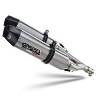 Scarico compatibile con Ducati Hypermotard 1100 -1100 Evo 2007-2012, Gpe Ann. titanium, Coppia di terminali di scarico omologati, forniti con db killer removibili e raccordi specifici