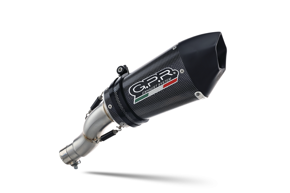 Scarico compatibile con Bmw R Nine-T 1200 -Pure -Racer -Urban G-S 2017-2023, GP Evo4 Poppy, Scarico omologato, silenziatore con db killer estraibile e raccordo specifico