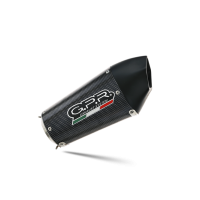Scarico compatibile con Ducati Hypermotard 1100 -1100 Evo 2007-2012, Gpe Ann. Poppy, Coppia di terminali di scarico omologati, forniti con db killer removibili e raccordi specifici