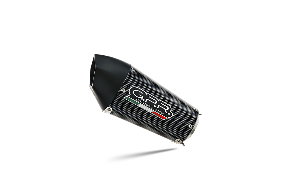 Scarico compatibile con Ktm Adventure 390 2021-2024, GP Evo4 Poppy, Scarico omologato, silenziatore con db killer estraibile e raccordo specifico