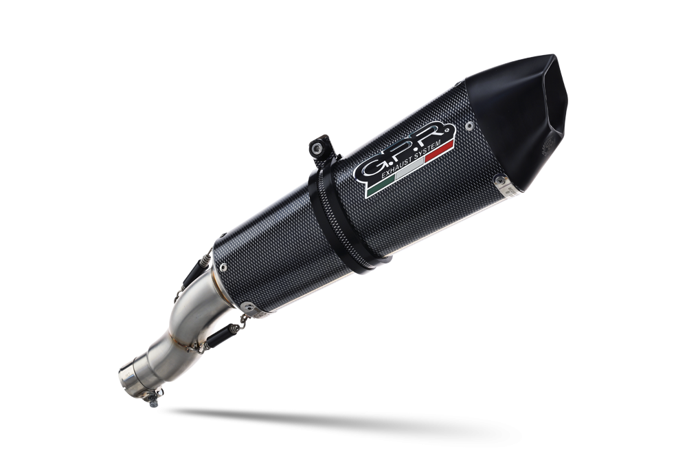 Exhaust compatible with Bmw F 800 R 2009-2014, Gpe Ann. Poppy, Homologated legal slip-on exhaust including removable db killer and link pipe 