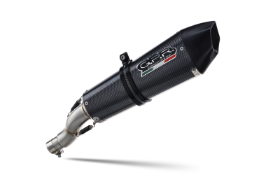 Exhaust compatible with Bmw F 800 R 2017-2019, GP Evo4 Poppy, Homologated legal slip-on exhaust including removable db killer and link pipe 