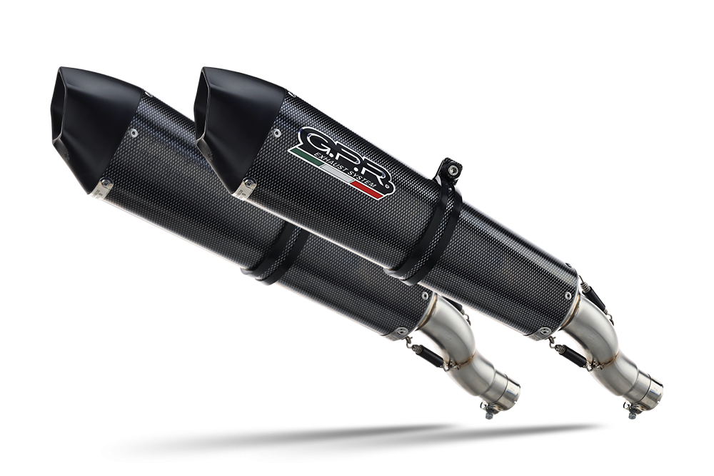 Exhaust compatible with Husqvarna TE 630 E - SMS 630 - Smr 630 2010-2014, Gpe Ann. Poppy, Dual Homologated legal slip-on exhaust including removable db killers and link pipes 