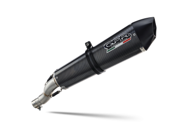 Scarico compatibile con Moto Guzzi Breva 1200 2007-2012, Gpe Ann. Poppy, Scarico omologato, silenziatore con db killer estraibile e raccordo specifico