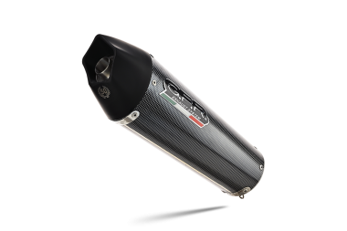 Scarico compatibile con Yamaha T-Max 500 2001-2011, Gpe Ann. Poppy, Scarico completo omologato,fornito con db killer estraibile,catalizzatore e collettore