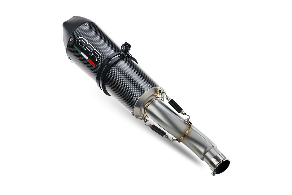 Exhaust compatible with Suzuki V-Strom DL650 2017-2020, GP Evo4 Poppy, Homologated legal Mid-full system exhaust, including removable db killer and catalyst 