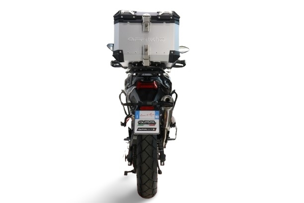 Top case GPR TECH compatible with  Voge 625DSX 2024/2026 e5 GPR TECH Top case in aluminum, silver color with specific plate included Capacity 35 LT.