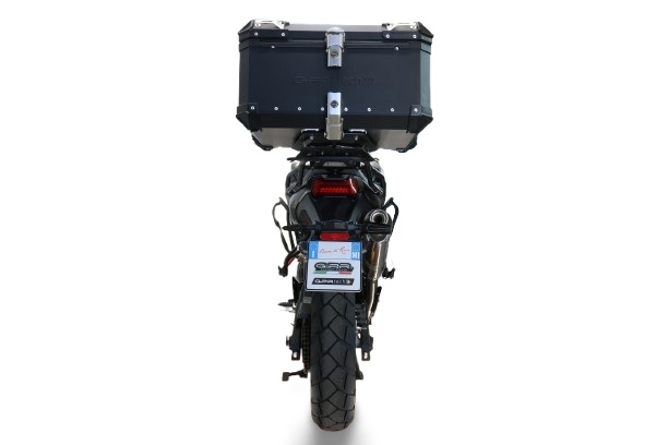 Top case GPR TECH compatible with  Voge 625DSX 2024/2026 e5 GPR TECH Top case in aluminum, black color with specific plate included Capacity 55 LT.
