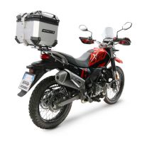 TOP CASE - BAULETTO GPR TECH COMPATIBILE CON Hero Xpulse 200 4V 2025/2026 E5 plus GPR TECH BAULETTO TOP CASE ALPI-TECH 26 LT, COLORE ARGENTO CON PIASTRA SPECIFICA 