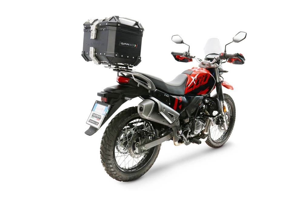 TOP CASE - BAULETTO GPR TECH COMPATIBILE CON Hero Xpulse 200 4V 2025/2026 E5 plus GPR TECH BAULETTO TOP CASE ALPI-TECH 26 LT, COLORE NERO CON PIASTRA SPECIFICA 