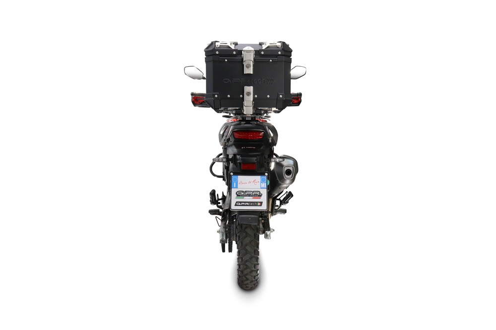 TOP CASE - BAULETTO GPR TECH COMPATIBILE CON Hero Xpulse 200 4V 2025/2026 E5 plus GPR TECH BAULETTO TOP CASE ALPI-TECH 26 LT, COLORE NERO CON PIASTRA SPECIFICA 