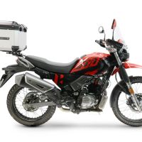 TOP CASE - BAULETTO GPR TECH COMPATIBILE CON Hero Xpulse 200 BS6 4V 2021/2024 E5 GPR TECH BAULETTO TOP CASE ALPI-TECH 35 LT. COLORE ARGENTO CON PIASTRA SPECIFICA 