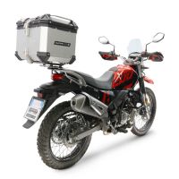 TOP CASE - BAULETTO GPR TECH COMPATIBILE CON Hero Xpulse 200 BS6 4V 2021/2024 E5 GPR TECH BAULETTO TOP CASE ALPI-TECH 35 LT. COLORE ARGENTO CON PIASTRA SPECIFICA 
